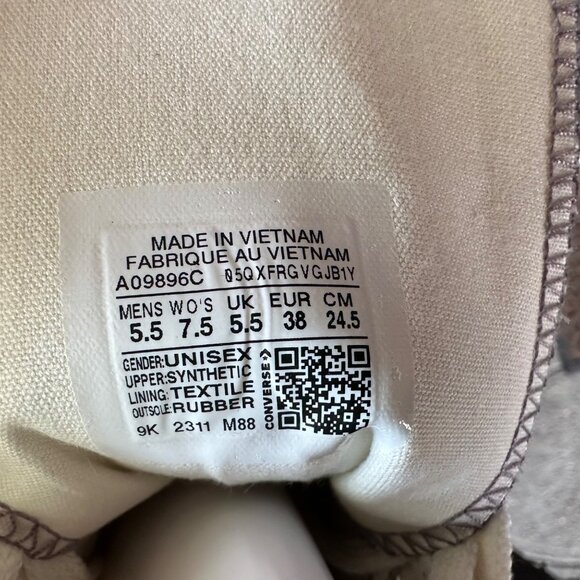 ⭐Converse Chuck 70 De Luxe Heel 5.5 Mens Shoes Sneakers Metallic Silver A09896C⭐ - Picture 10 of 10